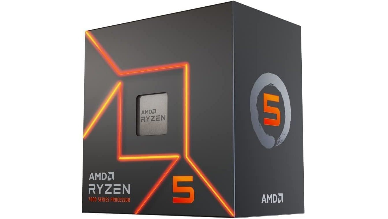 The AMD Ryzen 5 7600 (Image via AMD, Amazon)